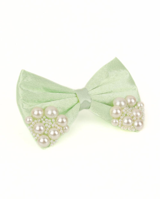 Premium satin Princess Pearl Bow