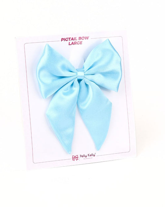 Aqua White | Premium Silk Satin  |  Pigtail | L 
