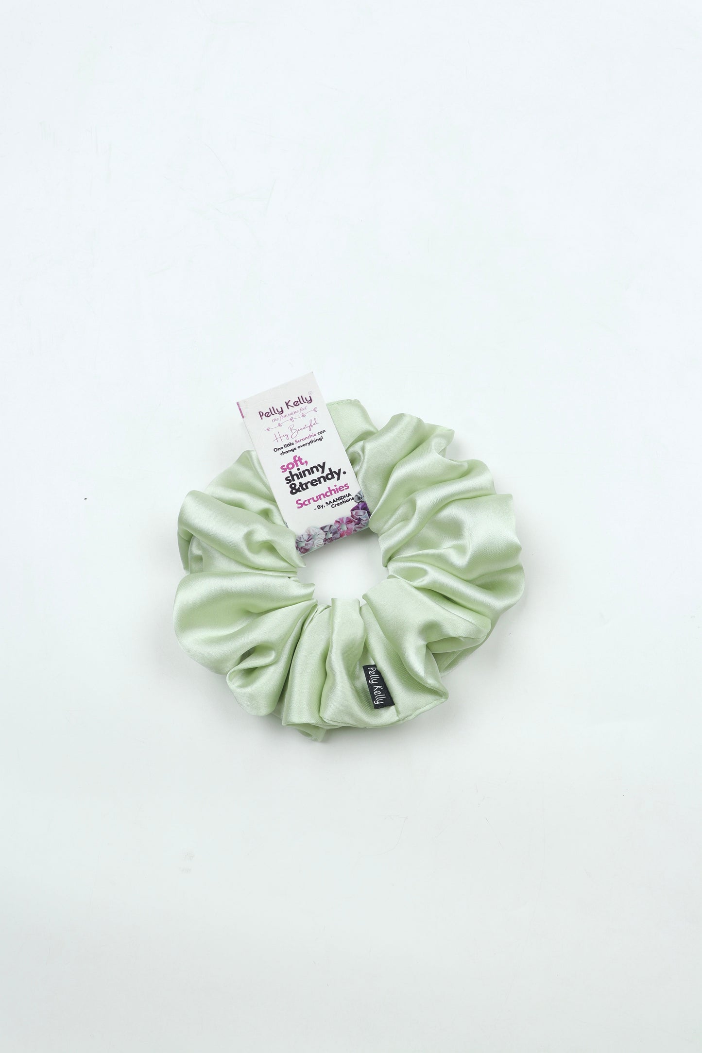 Off Green | Silk Satin Scrunchies | XL