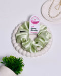 Off Green | Silk Satin Scrunchies | L