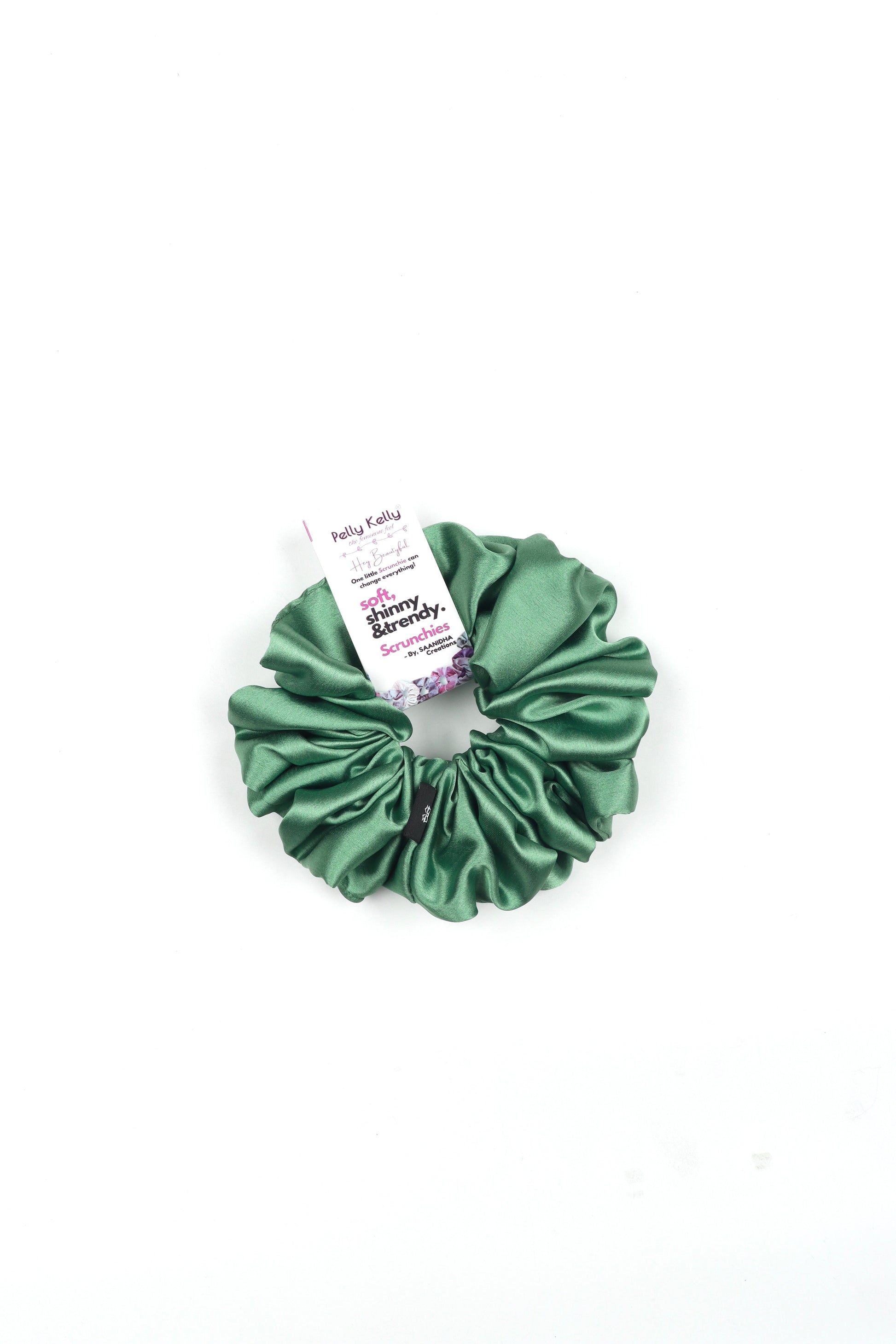 Green Spring | Silk Satin Scrunchies | XL