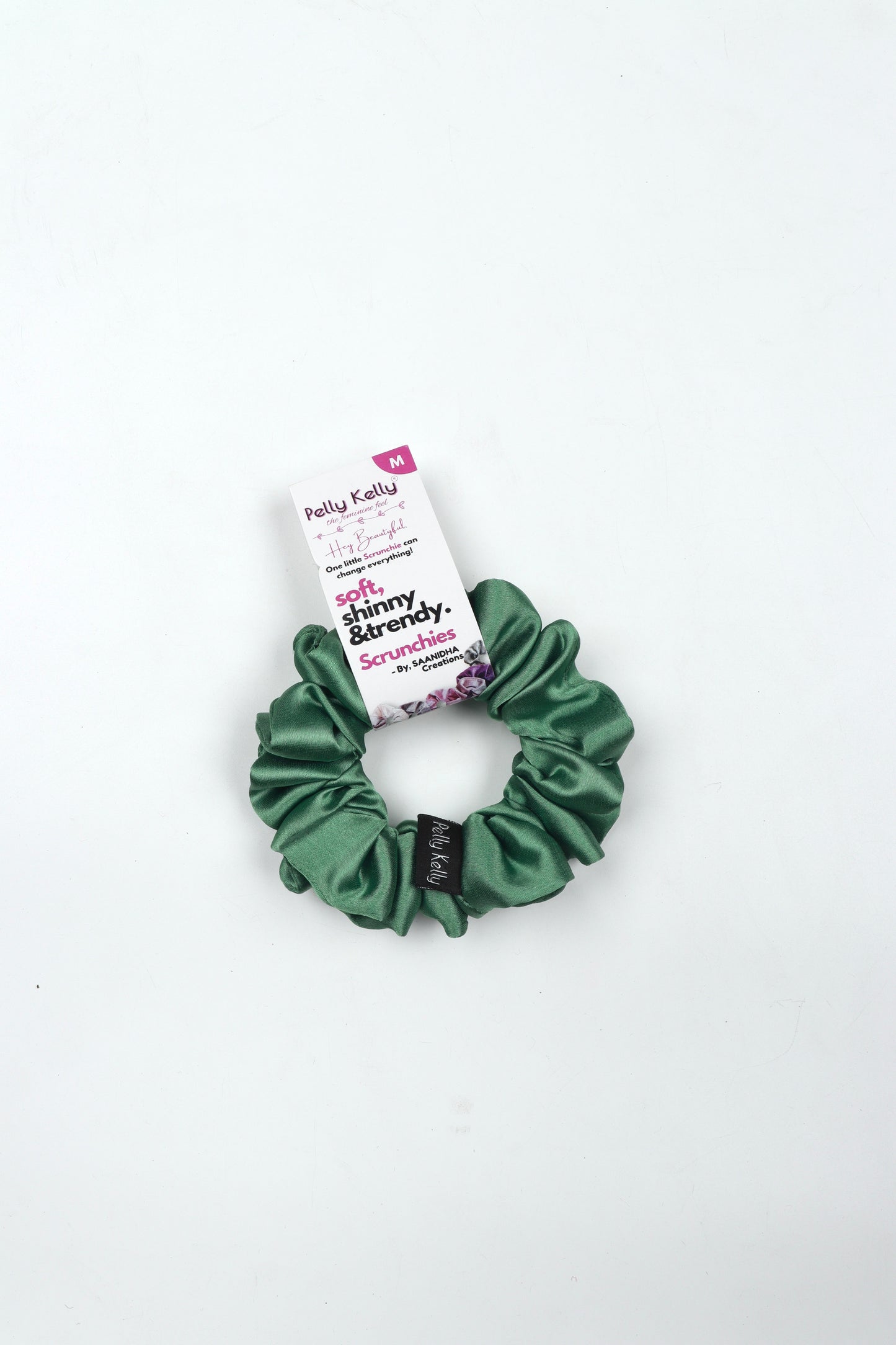 Green Spring | Silk Satin Scrunchies |M