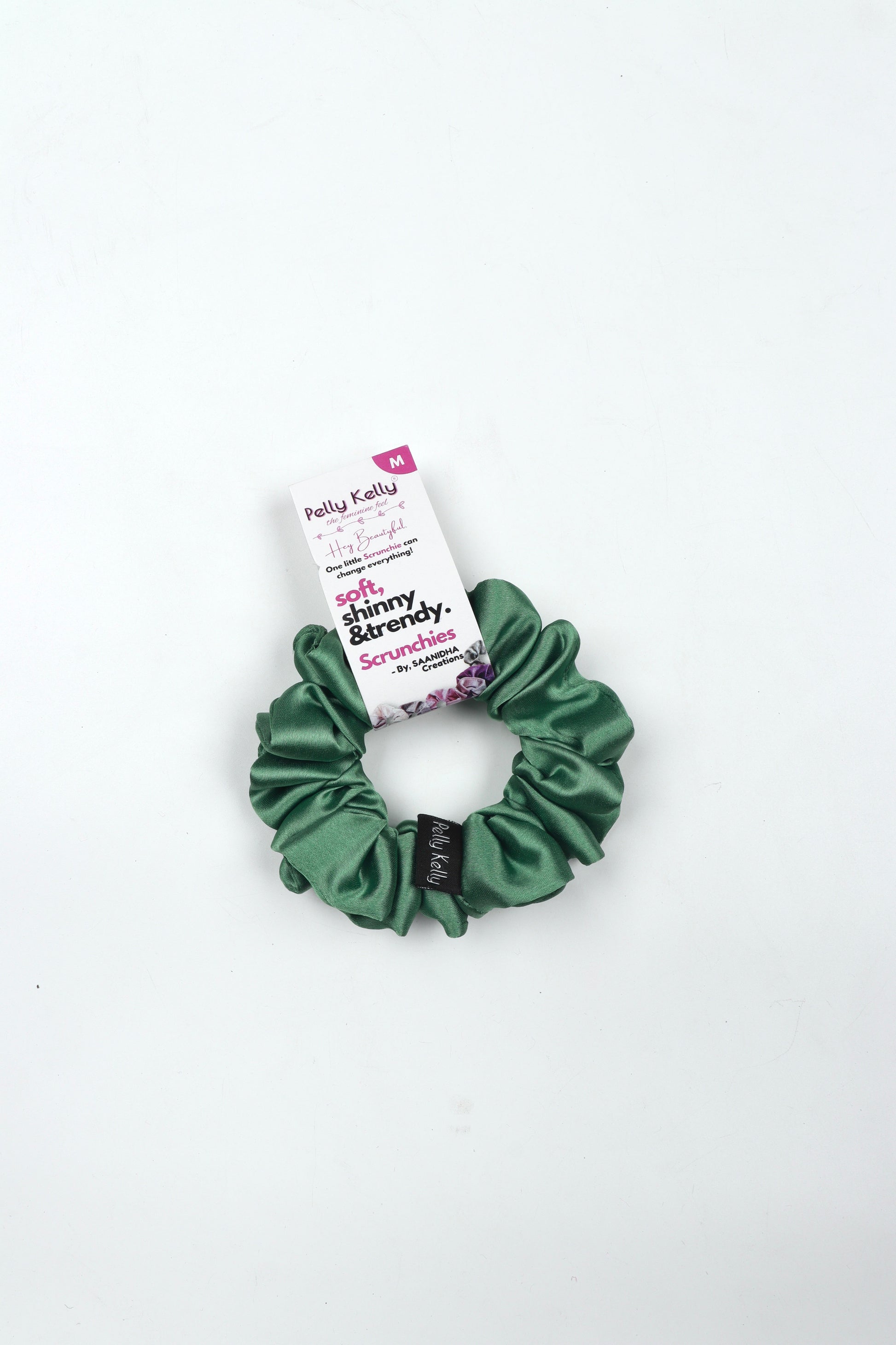 Green Spring | Silk Satin Scrunchies |M