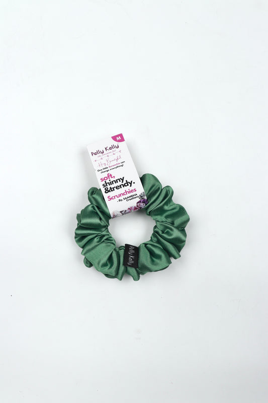 Green Spring | Silk Satin Scrunchies |M