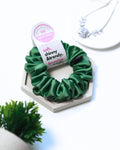 Green Spring | Silk Satin Scrunchies |M