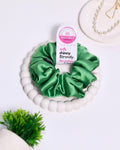 Green Spring | Silk Satin Scrunchies | L