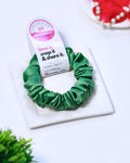 Green Spring | Silk Satin Scrunchies |S