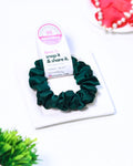 Royal Green | Silk Satin Scrunchies | S