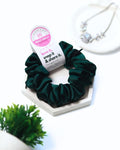 Royal Green | Silk Satin Scrunchies | M