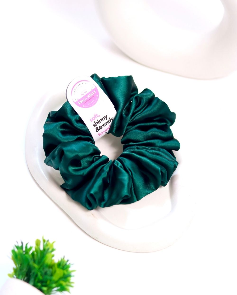 Royal Green | Silk Satin Scrunchies | XL