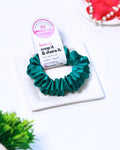 Turquoise | Silk Satin Scrunchies | S