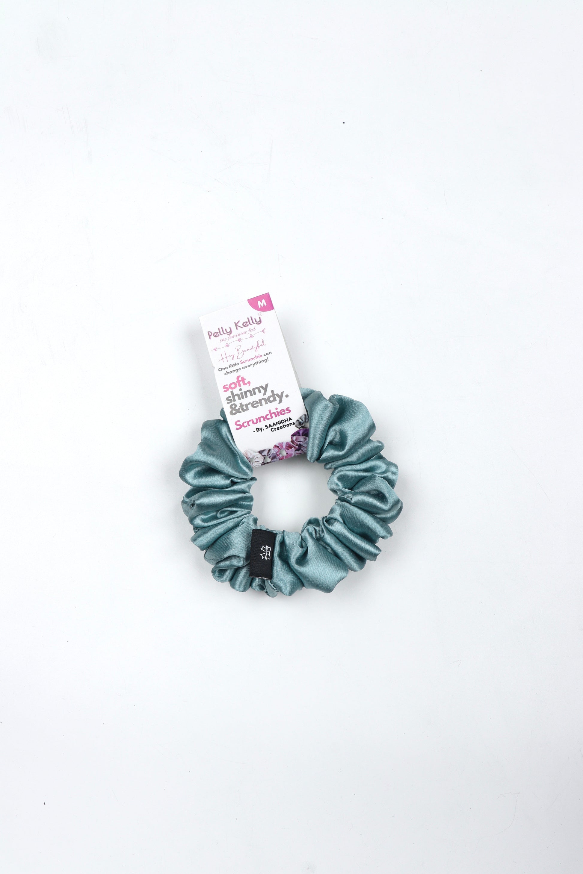 Pale Blue | Silk Satin Scrunchies |M
