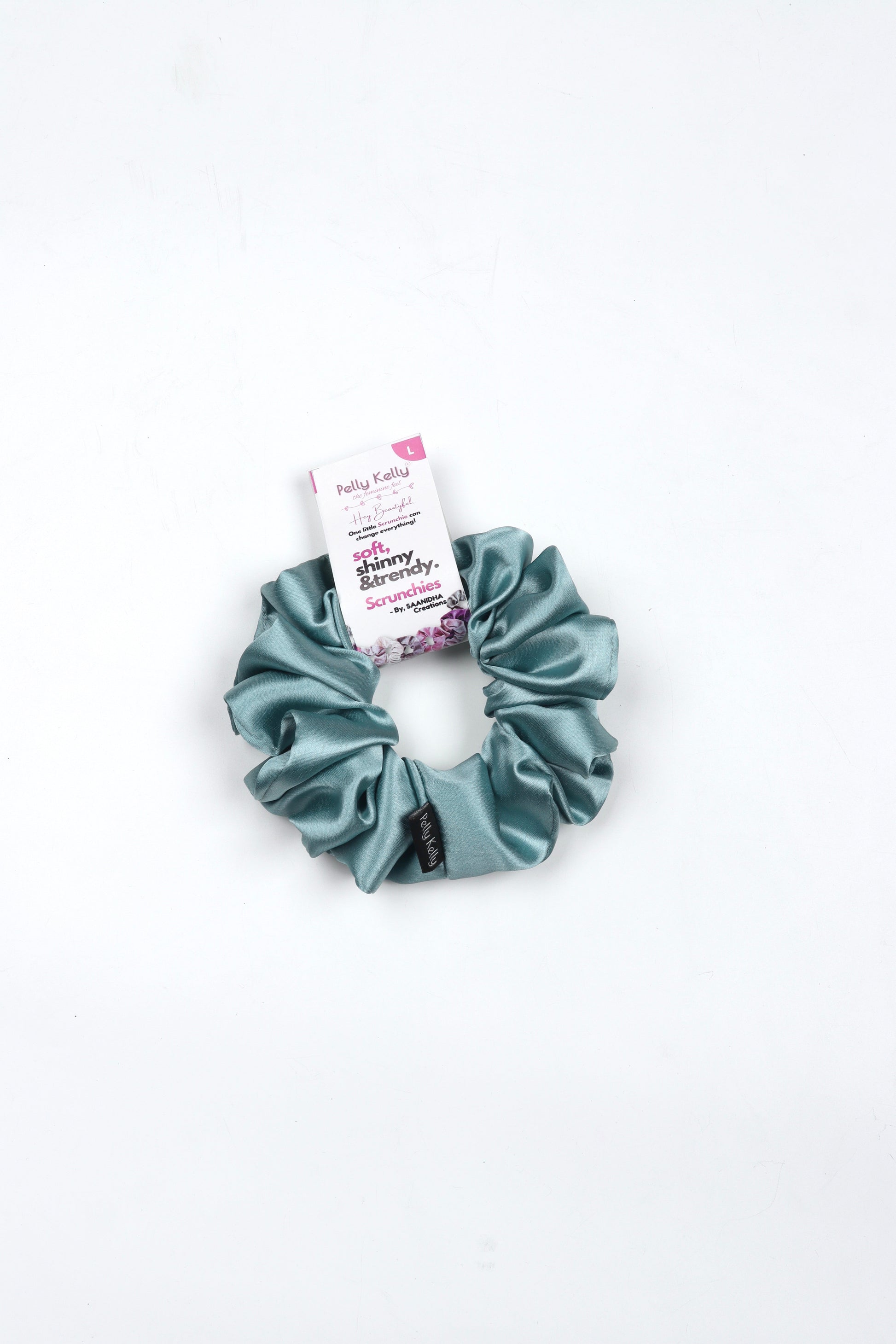 Pale Blue | Silk Satin Scrunchies | L
