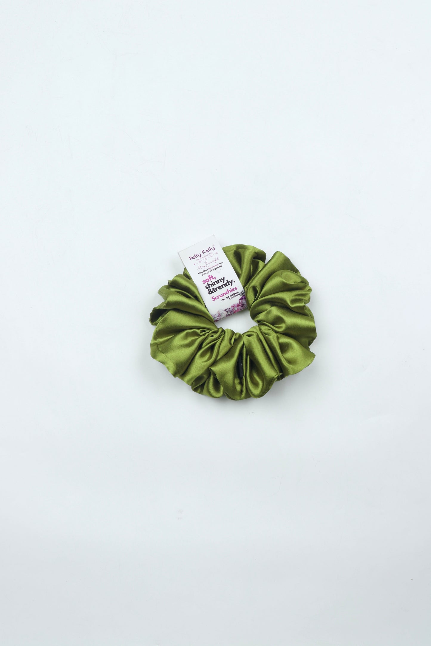 Olive Green | Silk Satin Scrunchies | XL
