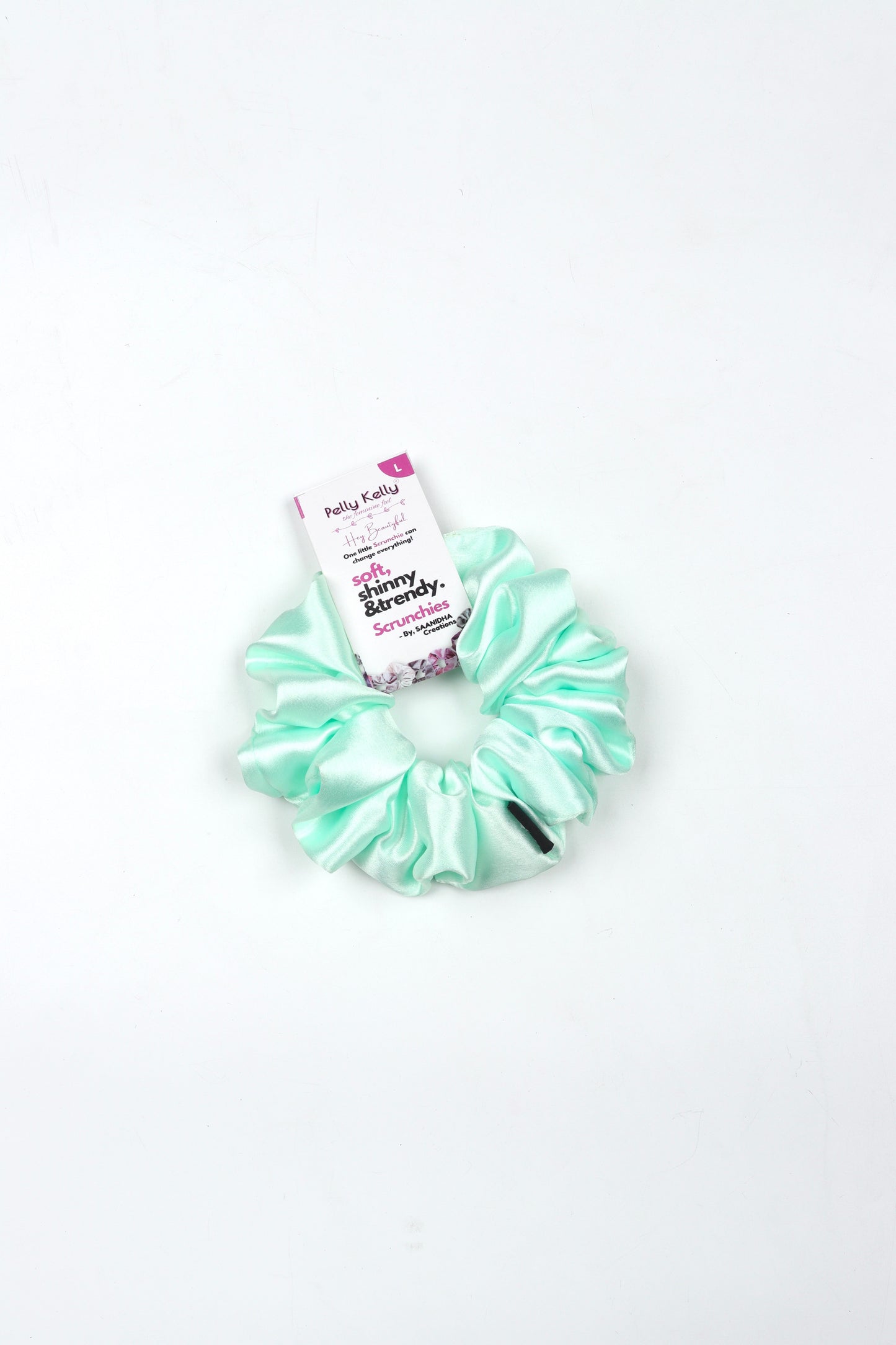 White Ice | Silk Satin Scrunchies | L