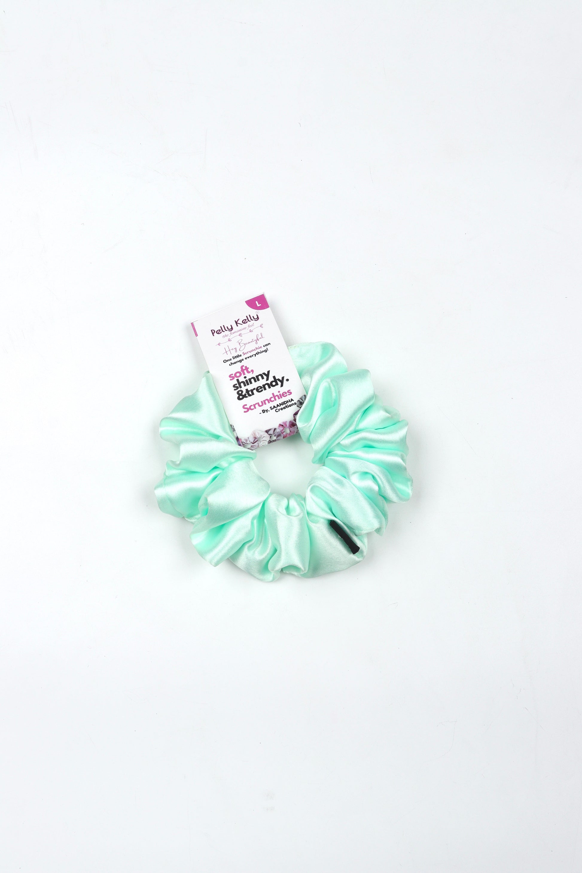 White Ice | Silk Satin Scrunchies | L