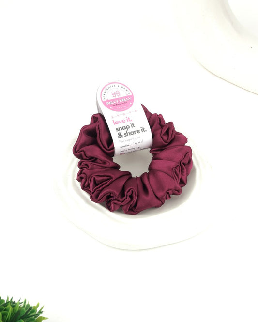 Viola Purple | Silk Satin Scrunchies | M