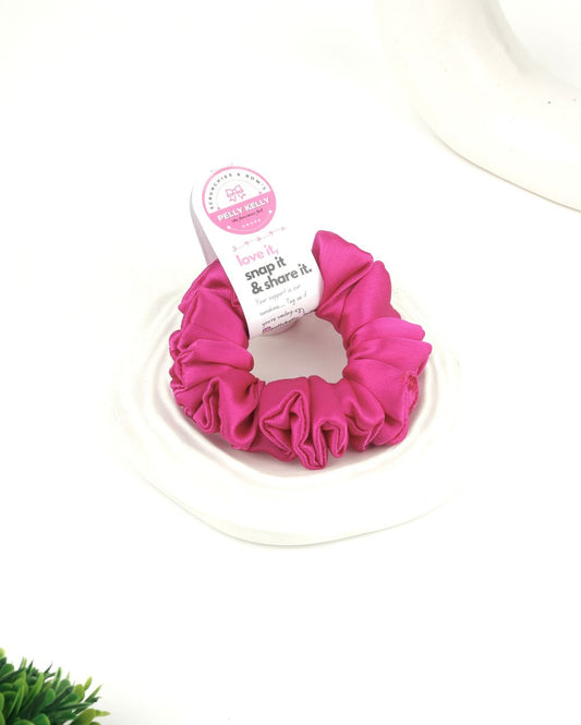 Light Maroon | Silk Satin Scrunchies | M
