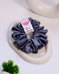Steel Grey | Silk Satin Scrunchies | XL