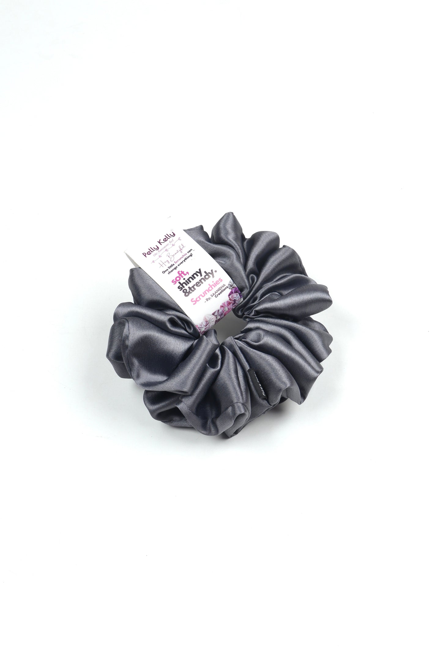 Steel Grey | Silk Satin Scrunchies | XL