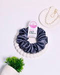 Steel Grey | Silk Satin Scrunchies | L
