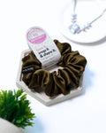 Bean Brown | Silk Satin Scrunchies | M