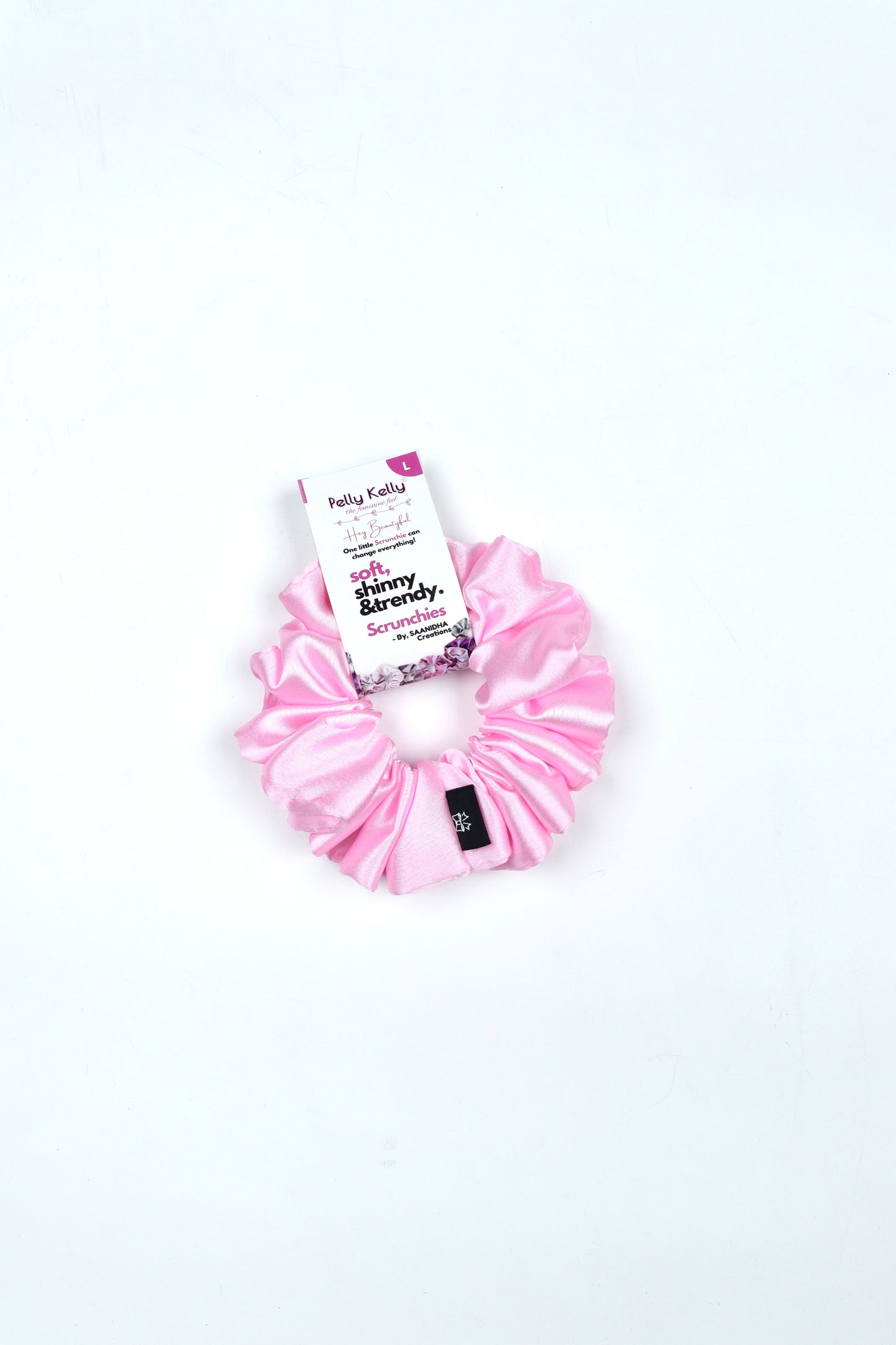 Pale Pink | Silk Satin Scrunchies | L