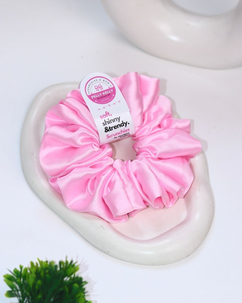 Pale Pink | Silk Satin Scrunchies | XL