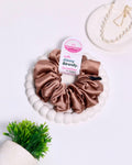 Faded Pink | Silk Satin Scrunchies | L