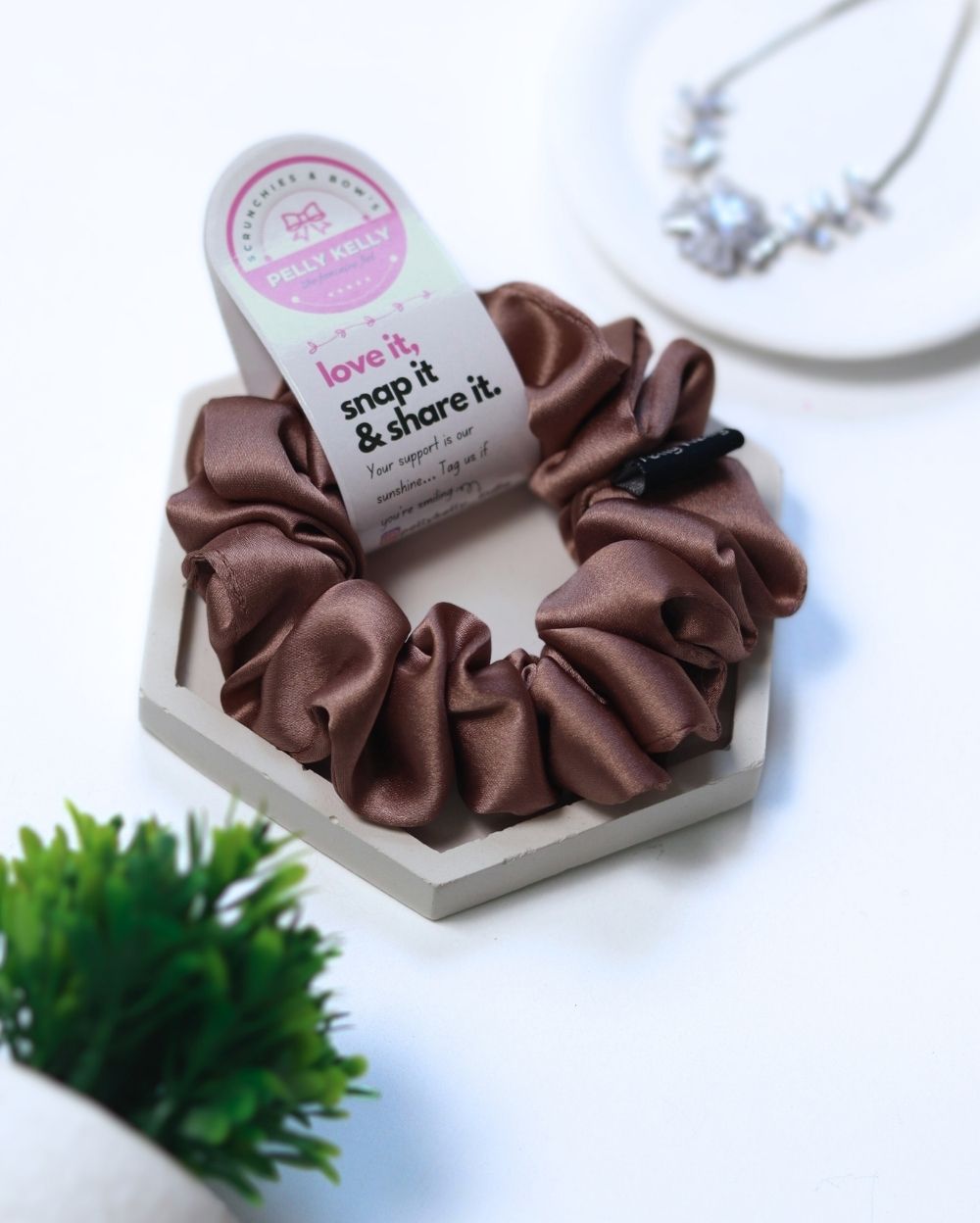Faded Pink | Silk Satin Scrunchies |M