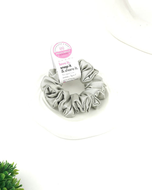 Soft Peach | Silk Satin Scrunchies |M