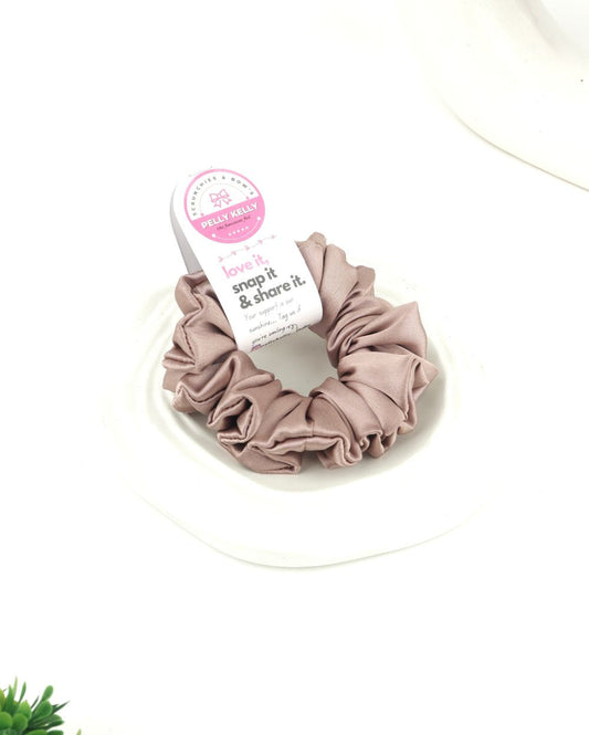 Pearl Bush | Silk Satin Scrunchies | M