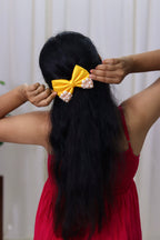Arylide Yellow | Premium Satin | Princess Pearl Bow