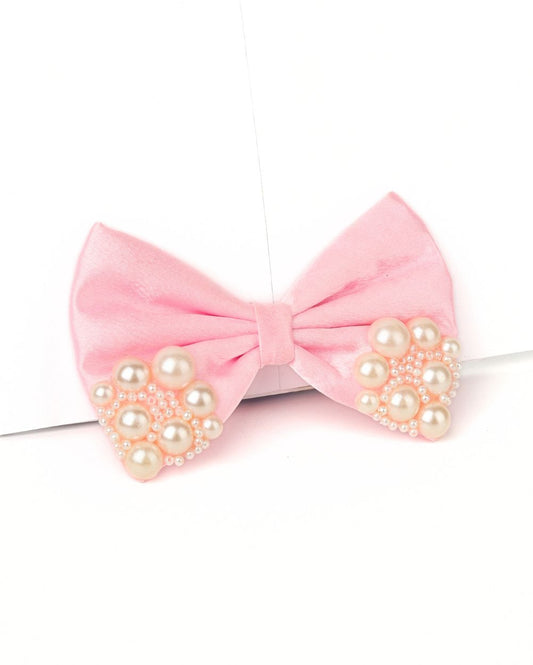 Premium satin Princess Pearl Bow