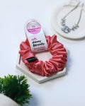 Pastel Magenta | Silk Satin Scrunchies | M
