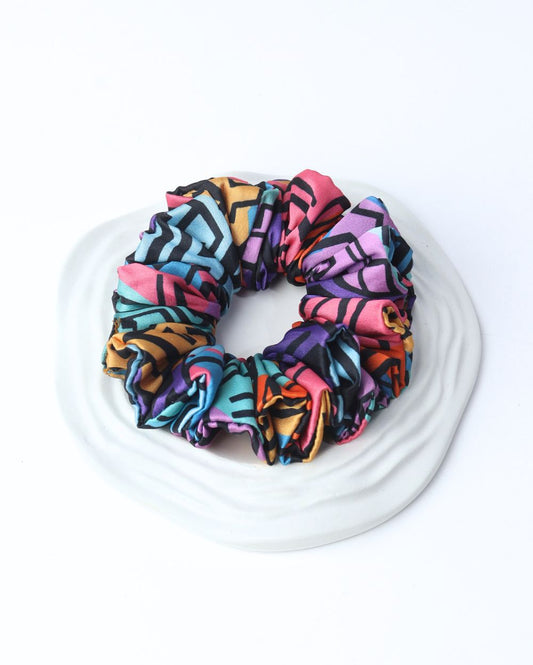 Premium Printed Satin Scrunchies | Large