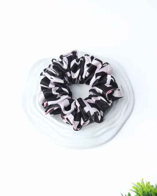Premium Printed Satin Scrunchies | Large