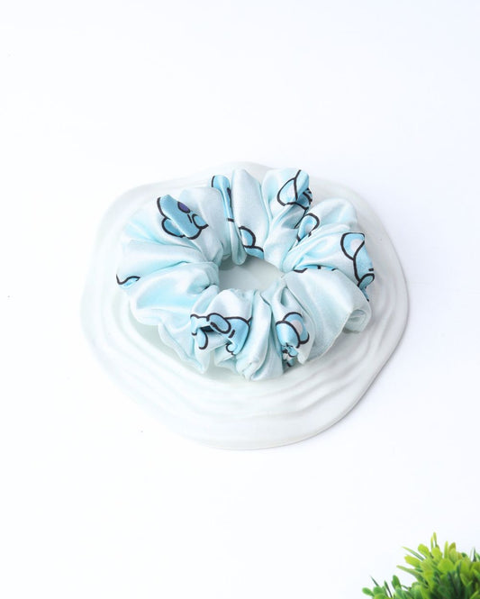Premium Printed Satin Scrunchies | Large