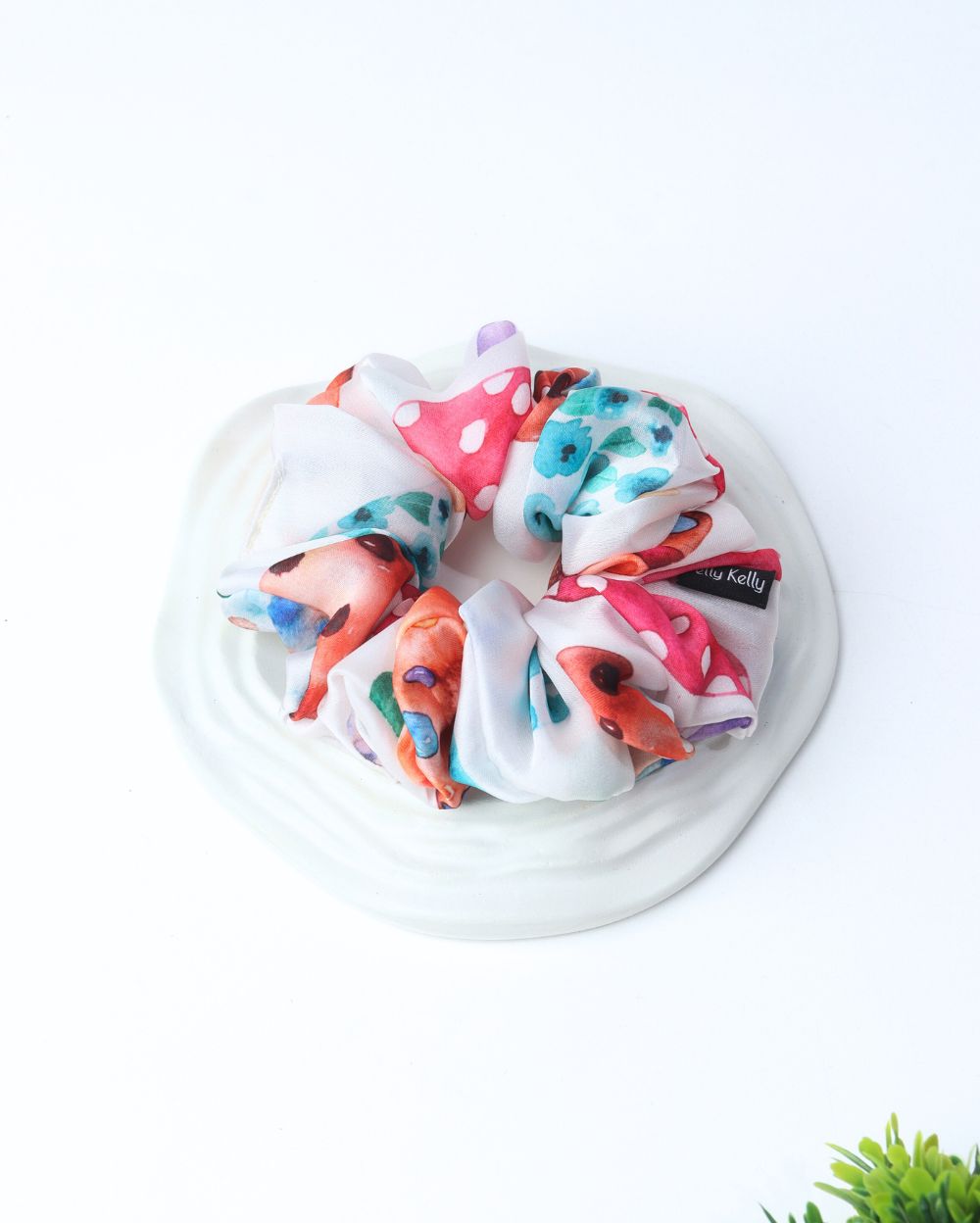 Premium Printed Satin Scrunchies | Large