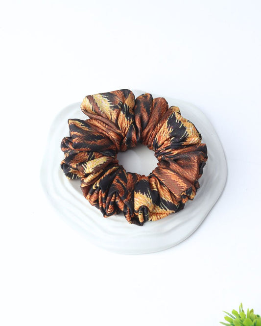 Premium Printed Satin Scrunchies | Large