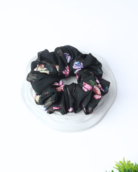 Premium Printed Satin Scrunchies | Large