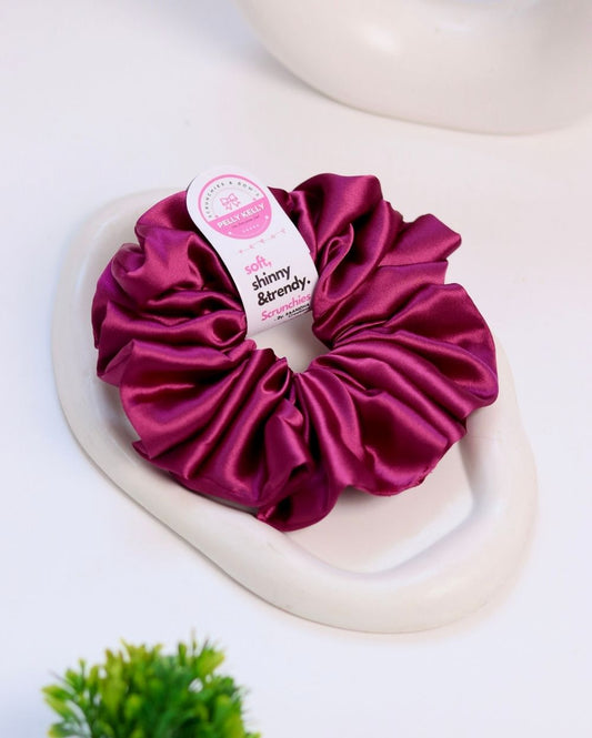 Viola Purple | Silk Satin Scrunchies | XL