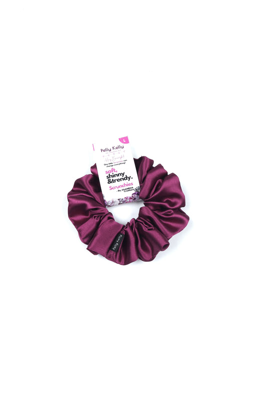 Viola Purple | Silk Satin Scrunchies | L