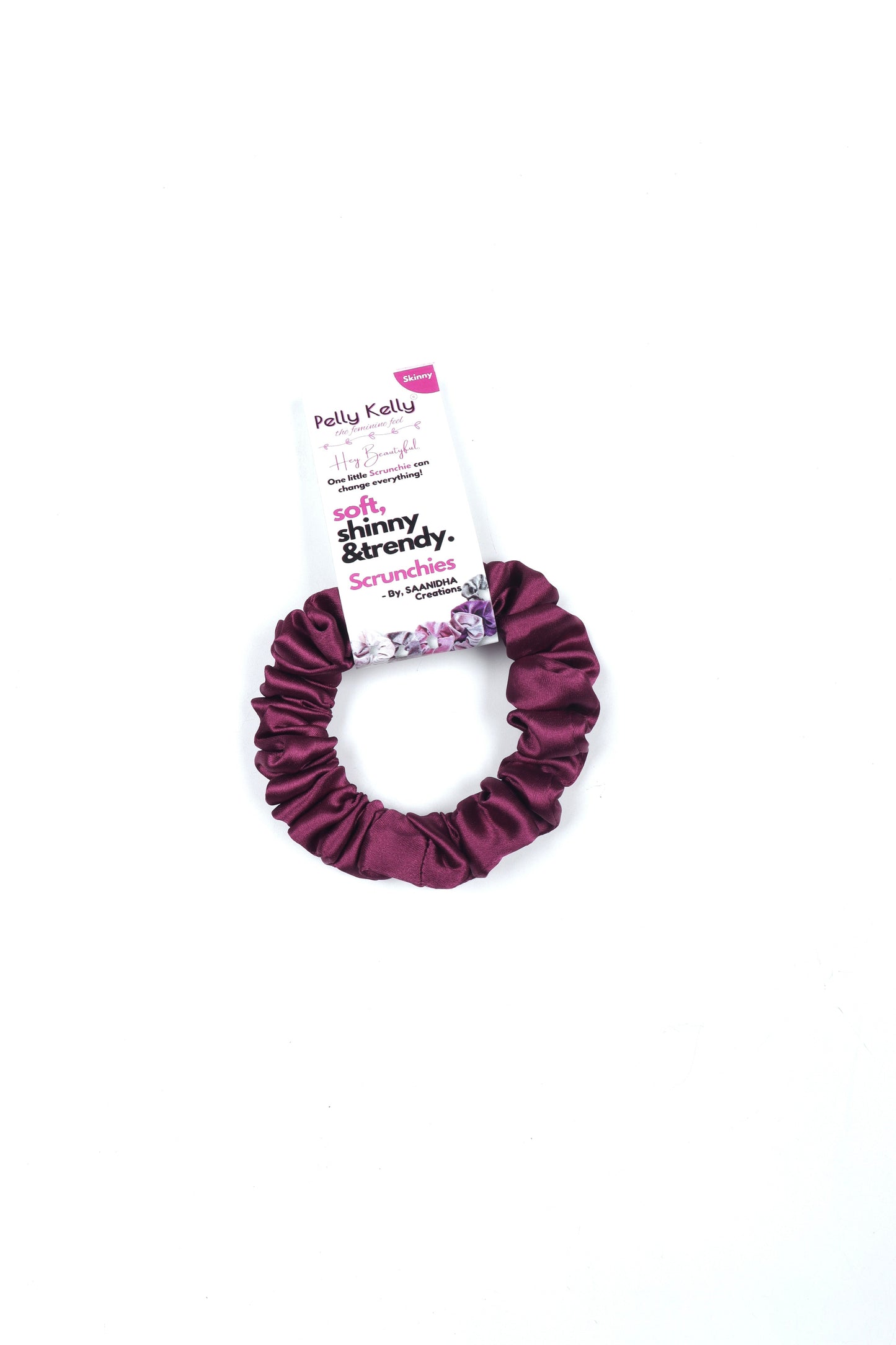 Viola Purple | Silk Satin Scrunchies | S