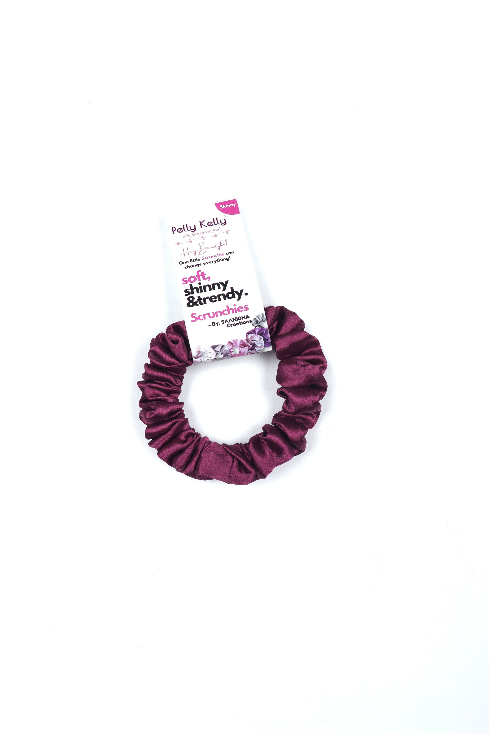 Viola Purple | Silk Satin Scrunchies | S