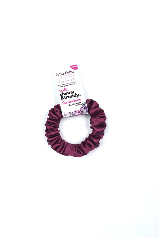 Viola Purple | Silk Satin Scrunchies | S