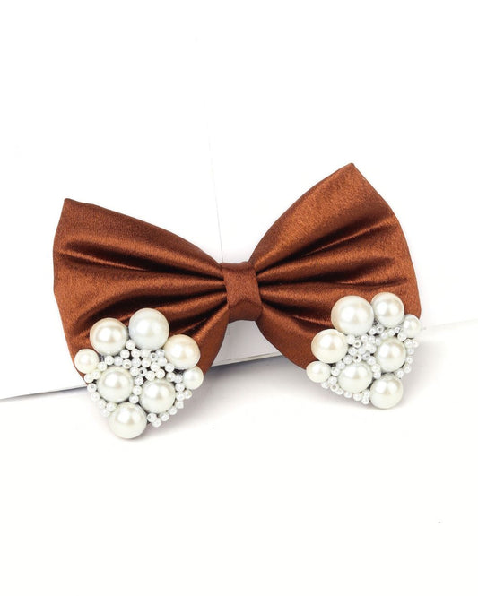 Premium satin Princess Pearl Bow