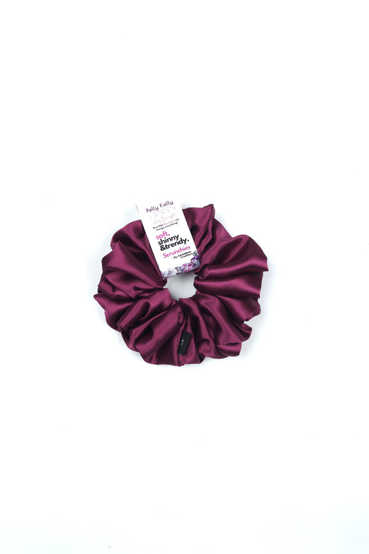 Viola Purple | Silk Satin Scrunchies | XL