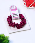 Viola Purple | Silk Satin Scrunchies | S