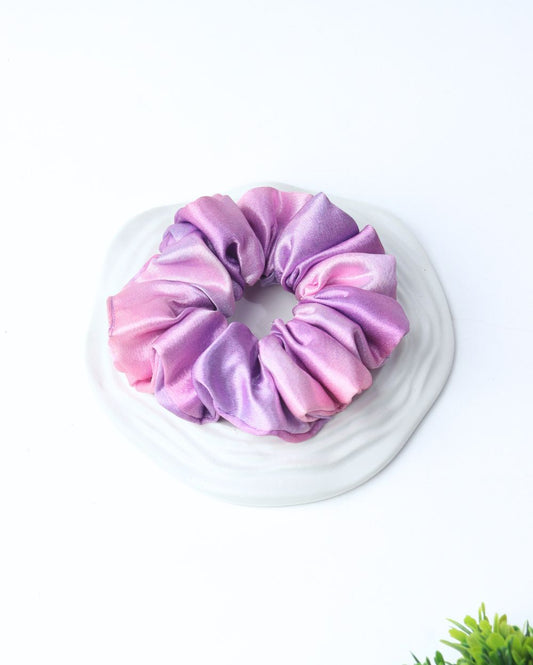 Premium Printed Satin Scrunchies | Large